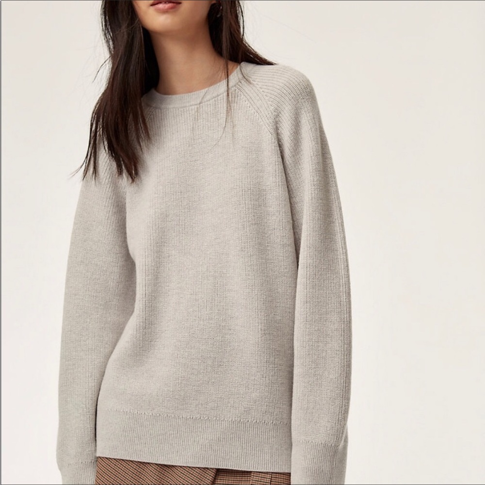 Aritzia Wilfred Constance Sweater- Gray- Size S